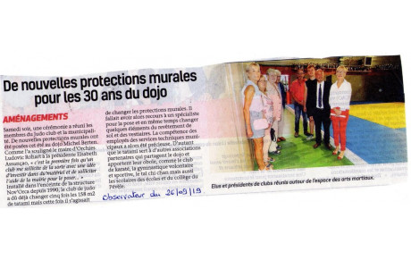 Inauguration du DOJO: 21 septembre 2019